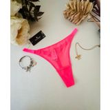 Eloise Kadın Şeffaf Tül Kumaşlı Esnek Üstün Kalite Tanga (Pembe, Siyah, Mavi, Turuncu)