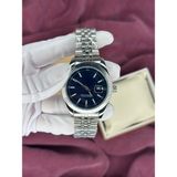 Elora Atelier Lacivert Fluted Bezel Otomatik Erkek Kol Saati - Gümüş