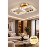 Elora Home Aria Model 2"li Gold 3 Renk Modu Ledli Modern Tavana sıfır Salon Mutfak Çocuk Yatak Odası Led Avize