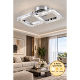 Elora Home Aria Model 2"li Gümüş 3 Renk Modu Ledli Modern Tavana sıfır Salon Mutfak Çocuk Yatak Odası Led Avize
