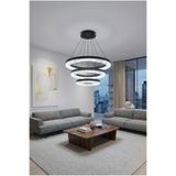 Elora Home Lara Model Siyah 3 Renk Modu Ledli Modern Salon Mutfak Çocuk Yatak Odası Led Avize