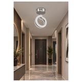 Elora Home Mimoza Tekli Gümüş Ledli Kristal Taşlı Led Avize 3 Renk Modu Oturma Odası Yatak Odası Led Avize