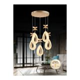 Elora Home Rain Model 51li Gold 3 Renk Modu Ledli Kristal Taşlı Modern Salon Mutfak Oturma Odası Led Avize