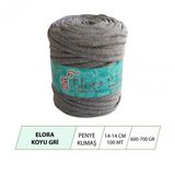 Elora Koyu Gri Penye Kumas Orgu Ipi