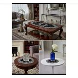 Elora Model Siyah Velvet Kadife 5 Parça Dantelli Salon Takımı Runner Seti No 3616