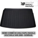 Elorcar Cıtroen Nemo Combi Sx (Halı Kaplı Bagaj) 2008 - Sonrası 3D Bagaj Havuzu