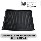 Elorcar Fiat Doblo Koltuklu Van 2010 ve Sonrası Bagaj Havuzu - Siyah