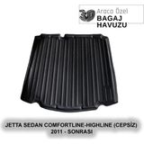 Elorcar Volkswagen Jetta Sedan Comfortlıne-Hıghlıne (Cepsiz) 2011 - Sonrası 3D Bagaj Havuzu
