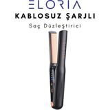 Eloria Kablosuz Şarjlı Saç Düzleştirici , 3 Isı Ayarlı (160-190-220°C), Taşınabilir Mini Düzleştirici & Bukle Maşası