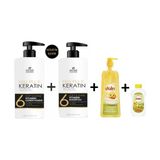 Elose Keratin Bakım Kremi 1000 ml + Bakım Şampuanı 1000 ml + Dalin Bebek Şampuanı 750 ml + Bebek Yağı 100 ml Bakım Seti
