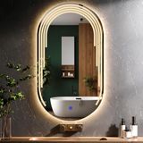 Eloura Led'li Lazer Kumlamalı Lavabo & Banyo Aynası (Dokunmatik Sensörlü) günışığı led'li 45 x 80