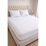 Elovias Fitted Bazalı Sıvı Geçirmez Yatak Alezi ve 2'li Yastık Alez Koruyucusu Beyaz - 180 x 200 cm