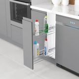 Elovias Starax 25 cm Yandan Teleskopik Raylı Şişelik Krom (S-2214-C) - Çok Renkli - Diğer