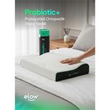 Elow Probiotic+ Tek Taraflı Boyun Destekli Ortopedik Visco Yastık, 60 x 40 x 13/9 - 60 x 40 x 12 cm - Beyaz