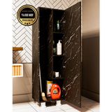 Elox Banyo Dolabı Raflı Farklı Tasarım - Siyah
