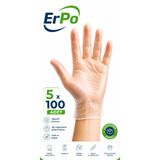 ELPO Şeffaf Eldiven 5 Paket (100 Adet x 5) Tek Kullanımlık Hijyenik Eldiven