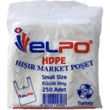 Elpo Şeylişeyler-Hışır Market Poşeti – Küçük Boy – 1 Koli (8 Paket / Paket Içi 250 Adet)