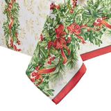 Elrene Home Fashions Holly Traditions masa örtüsü, kumaş, dikdörtgen, 152,4 x 304,8 cm, çok renkli