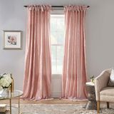 Elrene Home Fashions Korena perde katlamalı kadife, rustik tarz, oturma odası veya yatak odası için, 127,8 x 244,9 cm, allık, 1 perde