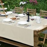 Elrene Home Fashions Villeroy & Boch La Classica Keten Masa Örtüsü, Resmi Yemek veya Günlük Kullanım için Harika, 170 inç x 226 cm, Fildişi