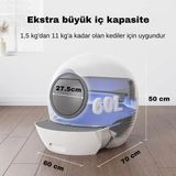 Els Pet Otomatik Smart Pro Akıllı Kedi Tuvaleti - 24 x 34 x 12 cm - Beyaz