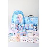 ELSA Dekomus Lisanslı Frozen Ice Glow Colleciton Full Kırtasiye Seti Büyük Boy Okul Çantası,Kalem Ça