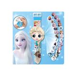 Elsa Figürlü Frozen Projeksiyonlu Dijital Oyuncak Çocuk Saati Duvara Yansıtmalı Projektör Elsalı