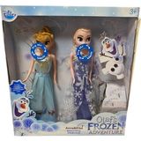 Elsa Karlar Ülkesi Sesli Frozen Elsa 2'li Şarkı Söyleyen Elsa ve Anna Karakter Figür Set - Renkli