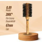 Elsa Professional 0.89 Natürel Saç Fön Fırçası - Naturel Siyah