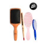 Elsa Professional 4'lü Saç Fırçası ve Tırnak Fırçası Set