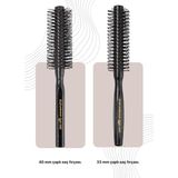 Elsa Professional Dark Serisi 2'li Erkek Saç Fırçası (DS01 - DS02) Set - Siyah