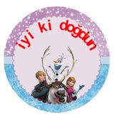 Elsa Şekerli Yenilebilir Kağıda Resimli Pasta ve Dekoru Baskısı