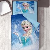 Elsa Temalı Baskılı Tek Kişilik Nevresim Takımı Çok Renkli