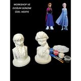 Elsa ve Anna Karlar Ülkesi 3D Figür - 010 - Beyaz