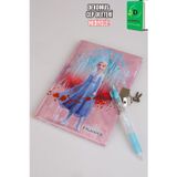 Elsa x Dekomus Frosted Whispers Collection Lisanslı Elsa Frozen Kilitli Hatıra Defteri ve Uçlu Kalem Seti