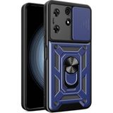 Elsah Tecno Spark 10 Pro Kılıf Magnetik Standlı Kamera Korumalı Uyumlu Titanshield Kılıf Üstün Dayanıklılık. - Mavi