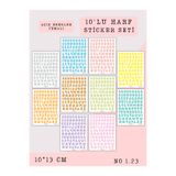 Else Craft 10'lu Harf Temalı Sticker Açık Tonlar 1.23 - Ajanda Planlayıcı Bullet Journal İçin Uygundur