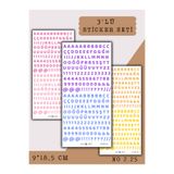 Else Craft 3'lü Alfabe -Harf Rakam Temalı Sticker Seti No 2.25 - Ajanda Planlayıcı Bullet Journal İçin Uygundur