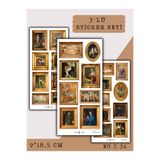 Else Craft 3'lü Rönesans Sanat Tabloları Temalı Sticker 2.36 - Ajanda Planlayıcı Bullet Journal İçin Uygundur