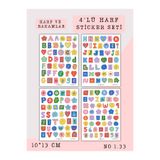 Else Craft 4'lü Harf Temalı Sticker Harf ve Rakam Temalı 1.33 - Ajanda Planlayıcı Bullet Journal İçin Uygundur