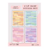 Else Craft 4'lü Harf Temalı Sticker Kalp Temalı 1.29 - Ajanda Planlayıcı Bullet Journal İçin Uygundur