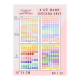 Else Craft 4'lü Harf Temalı Sticker Yuvarlak Temalı 1.30 - Ajanda Planlayıcı Bullet Journal İçin Uygundur