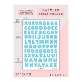 Else Craft Harf Temalı Sticker Açık Tonlar Mavi 1.23.2 - Ajanda Planlayıcı Bullet Journal İçin Uygundur