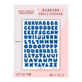 Else Craft Harf Temalı Sticker Koyu Tonlar Mavi 1.25.2 - Ajanda Planlayıcı Bullet Journal İçin Uygundur