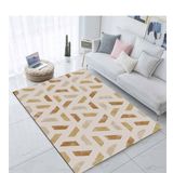 Else Sari Gri Iskandinav Patchwork Modern Desenli Salon