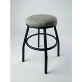 Elseta Puffy Kumaş Metal Tabure - 1 Adet - 50 cm - Açık Gri