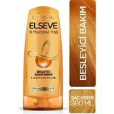 Elseve 6 Mucizevi Yağ Besleyici Bakım Kremi 360 ml Besleyici ve Onarıcı Etki, Kuru ve Yıpranmış Saçlar için Argan Yağı ile Zenginleştirilmiştir