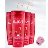Elseve Color Vive 4x360 ml Renk Koruyucu Şampuan + Lionesse Pembe Yüz Temizleme Fırçası