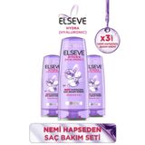 Elseve Hydra Hyaluronik 3x390 ml Saç Bakım Kremi