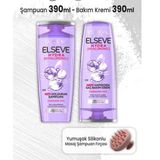 Elseve Hydra Hyaluronik Şampuan 390 ml Bakım Kremi 390 ml ve Masaj Pembe Şampuan Fırçası